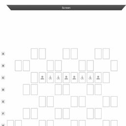 This is the map of the theater these days. The seats are still there, in the row, but you can't buy more than 2 together. This is the map of the theater these days. The seats are still there, in the row, but you can't buy more than 2 together.