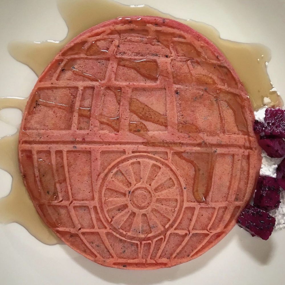 Under The Vine Farm - We blended the dragon fruit and made a Death Star pancake. Yum. - Farms Near Me - Homestead, Florida