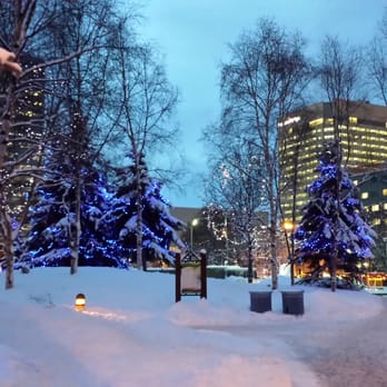 Town Square Park - Trees and snow in Town Square Park - Parks Near Me - Anchorage, Alaska
