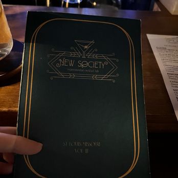 New Society - Menu - Cocktail Bars Near Me - St. Louis, Missouri