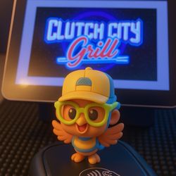 Clutch City Grill - Goggles enjoys a good smash burger.