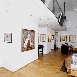 SUPPAN FINE ARTS - Exhibition view: 20th Century Masters with works by Victor Vasarely, Egon Schiele, Henri de Toulouse-Lautrec, Oskar Kokoschka and more.