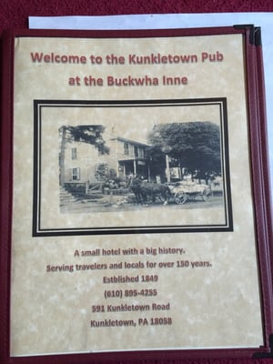 Menu photo 8 Kunkletown Pub Kunkletown, PA