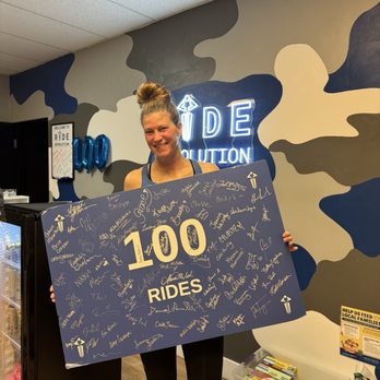 Ride Revolution - Lisa celebrate operating her 100 ride at Ride Revolution! - Fitness & Instruction Near Me - Denver, Colorado
