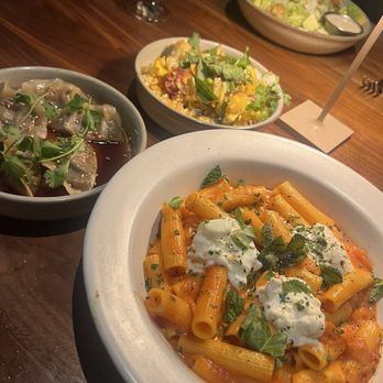 The Henry - Rigatoni alla Vodka, Short Rib Potstickers, Spicy Double Egg Fried Rice - New American Near Me - Carlsbad, California The Henry - Rigatoni alla Vodka, Short Rib Potstickers, Spicy Double Egg Fried Rice - New American Near Me - Carlsbad, California