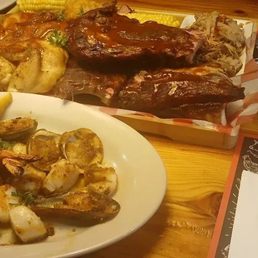 The Pit Master for 4 and the broiled seafood. The Pit Master for 4 and the broiled seafood.