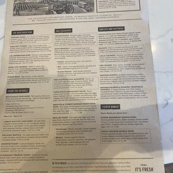 First Watch - Menus - Breakfast & Brunch Near Me - Doral, Florida