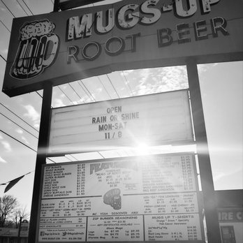 Mugs Up Drive In - a sign for a coffee shop - Fast Food Near Me - Independence, Missouri Mugs Up Drive In - a sign for a coffee shop - Fast Food Near Me - Independence, Missouri