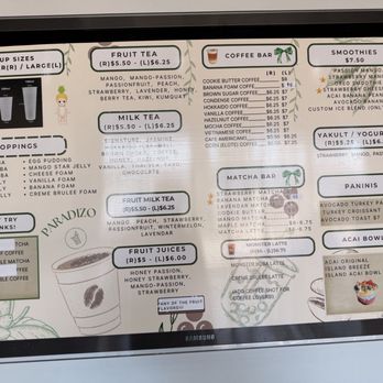 Paradizo - Menu options - Bubble Tea Near Me - Pico Rivera, California Paradizo - Menu options - Bubble Tea Near Me - Pico Rivera, California