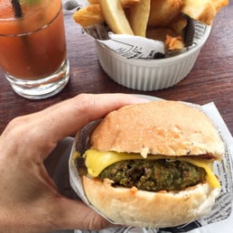 $6 vegan burger, chips and a Bloody! $6 vegan burger, chips and a Bloody!