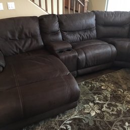 Our Sectional after Ismail cleaned it! Looks like new!