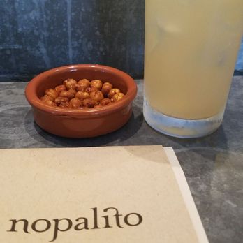 Nopalito - Mezcal Paloma and the salty spicy chickpeas - Mexican Near Me - San Francisco, California