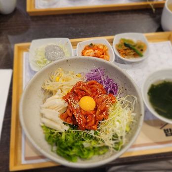 Bap.Zip - Yukhwae bipbimbap (beef tartar and veggies on rice) - Korean Near Me - Markham, Ontario