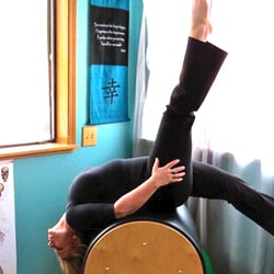 Pamela's Pilates - Pamela demos Cadillac Barrel