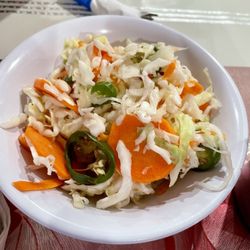 Restaurante Bahia De Jiquilisco - Curtido (Salvadoran Slaw) comes with the Pupusa order: 5 stars!
