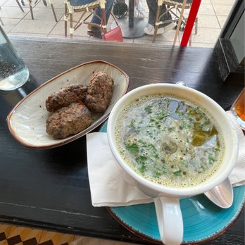 Cafe Landwer - Sinia Kebab and Jerusalem Lentil Soup (v) (gf) - Cafes Near Me - Brighton, Massachusetts Cafe Landwer - Sinia Kebab and Jerusalem Lentil Soup (v) (gf) - Cafes Near Me - Brighton, Massachusetts