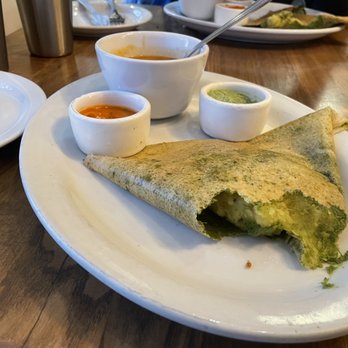 Paper Dosa - Spicy Basil Dosa  (tasting menu portion) - Indian Near Me - Santa Fe, New Mexico