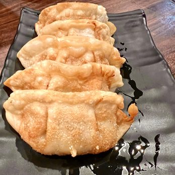 Tasty Pot - Fried Pork Potstickers (Try them with their garlic soy sauce.) - Hot Pot Near Me - Elk Grove, California