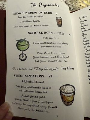 Menu photo 6 Wayward Scottsdale, AZ