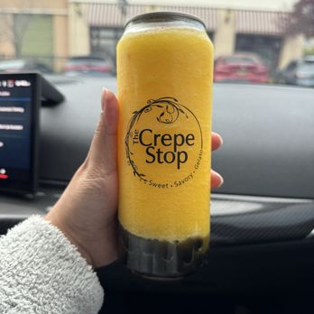 The Crepe Stop - Mango slush with boba - Creperies Near Me - Roseville, California