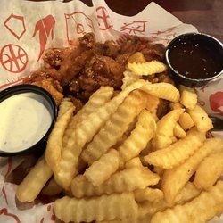 Jefferson's Restaurant - Hot Honey Lemon Pepper 10 piece wing combo with an extra side of hot honey sauce