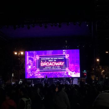 Night On Broadway - The main outdoor stage at 1st and Broadway - Festivals Near Me Night On Broadway - The main outdoor stage at 1st and Broadway - Festivals Near Me
