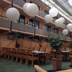 Holiday Inn - Leiden - Hotel Rooms facing the central hall. A little tropical feeling mixed with prison atmosphere.