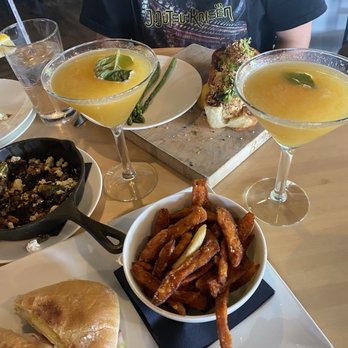 Cribbs Kitchen - Spartan bird sandwich and crab roll, sweet potato fries, drinks and brusselsssss - Southern Near Me - Spartanburg, South Carolina