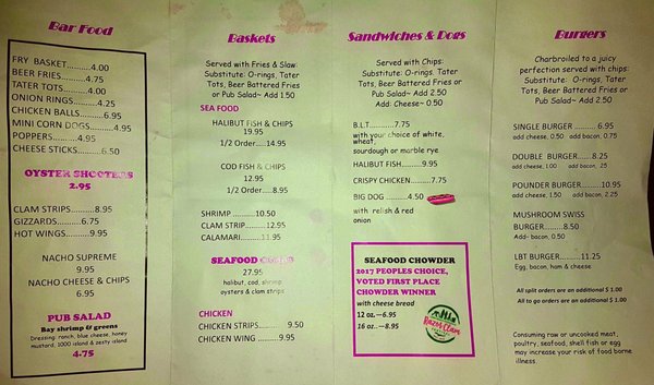 Menu photo 5 Long Beach Tavern Long Beach, WA Menu photo 5 Long Beach Tavern Long Beach, WA