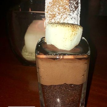 Seasons 52 - $3 S'mores Belgian chocolate mousse shooter: HEAVENLY!! - New American Near Me - Princeton, New Jersey Seasons 52 - $3 S'mores Belgian chocolate mousse shooter: HEAVENLY!! - New American Near Me - Princeton, New Jersey