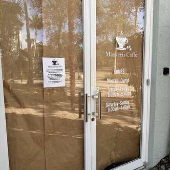 Masseria Caffè - Sunday 1/4/2026 - Masseria Caffe is closed (Not the restaurant, La Masseria, next door. The restaurant is open.) - Cafes Near Me - Palm Beach Gardens, Florida