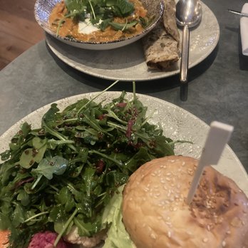 Wildseed - Wild seed burger w/ side salad - Vegan Near Me - San Francisco, California Wildseed - Wild seed burger w/ side salad - Vegan Near Me - San Francisco, California