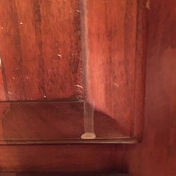 "Finish" spills down the front of my base cabinet
