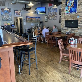 Rolling Smoke BBQ - Inside with sauces at the rear - Barbeque Near Me - Wheat Ridge, Colorado