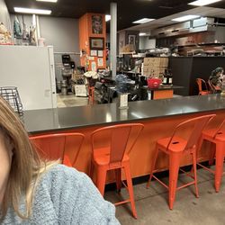 The seating by the cash register