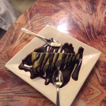 Happy Salmon - Green tea Cheesecake. Tony orders it from Japan! - Japanese Near Me - Safety Harbor, Florida