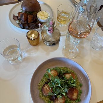 Claio Rotisserie - Ava Lamb Burger Crispy Schmaltz Potatoes and Scallops - Desserts Near Me - Reno, Nevada