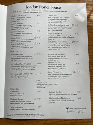 Menu photo 7 Jordan Pond House Seal Harbor, ME