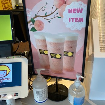 Happy Lemon - N1. Fresh Peach Green Tea Smoothie w/ Rock Salt Crema - Bubble Tea Near Me - Kirkland, Washington Happy Lemon - N1. Fresh Peach Green Tea Smoothie w/ Rock Salt Crema - Bubble Tea Near Me - Kirkland, Washington