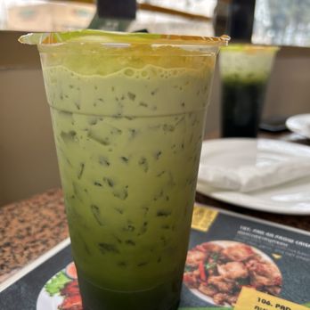 Tantawan Thai Kitchen - Green Jasmine Thai Iced Tea (tooooo sweet)! - Thai Near Me - Rosemead, California Tantawan Thai Kitchen - Green Jasmine Thai Iced Tea (tooooo sweet)! - Thai Near Me - Rosemead, California