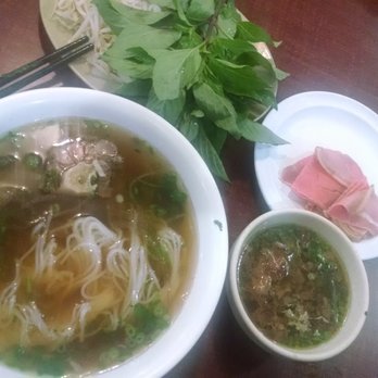 Pho Hung by Night Restaurant - Good meat! Baby cow and beef tail pho + Bone marrow and egg add-on - Vietnamese Near Me - Houston, Texas