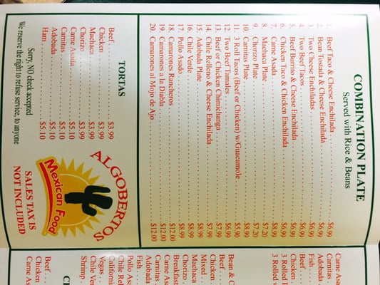 Menu photo 4 Algoberto’s Las Vegas, NV Menu photo 4 Algoberto’s Las Vegas, NV