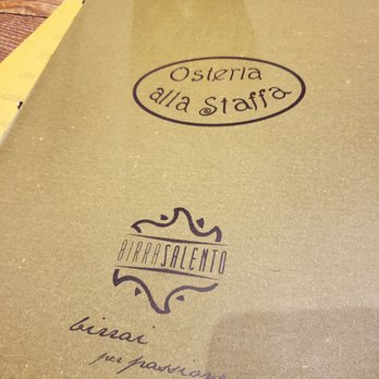Osteria Alla Staffa - Menu cover - Venetian Near Me - Venezia, VE Osteria Alla Staffa - Menu cover - Venetian Near Me - Venezia, VE