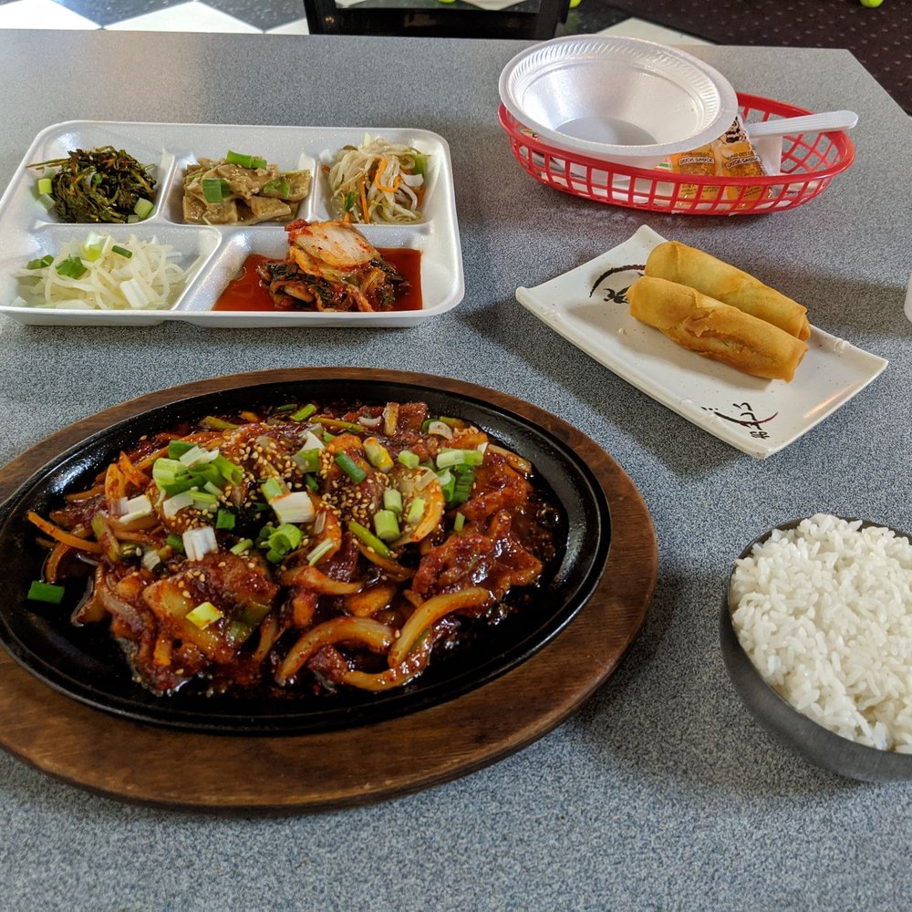 Kaya Restaurant - My spicy stir fry pork spread - Korean Near Me - High Point, North Carolina