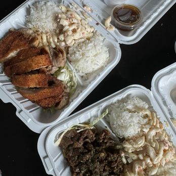HoAloha Hawaiian BBQ - Fire island BBQ Beef Plate & Chicken Katsu Mix Plate - Barbeque Near Me - Chino, California