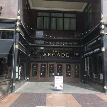 The Arcade Cleveland - 13 April 2019 -- The Arcade is inside the Hyatt Regency Hotel lobby. Hotel rooms are on the top floors. - Shopping Centers Near Me - Cleveland, Ohio