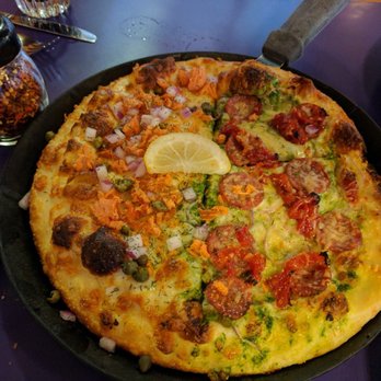 Moose's Tooth - Half smoked salmon, half brewhouse favorite - Pizza Near Me - Anchorage, Alaska Moose's Tooth - Half smoked salmon, half brewhouse favorite - Pizza Near Me - Anchorage, Alaska