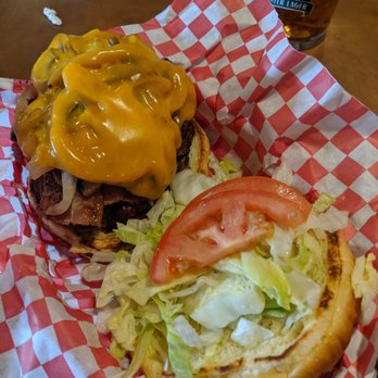 Joe's Place - Joe's monster burger with everything. Perfectly seasoned and grilled beef, carmelized onions, mushrooms, lettuce and tomatoes. - Pizza Near Me - Marengo, Illinois Joe's Place - Joe's monster burger with everything. Perfectly seasoned and grilled beef, carmelized onions, mushrooms, lettuce and tomatoes. - Pizza Near Me - Marengo, Illinois