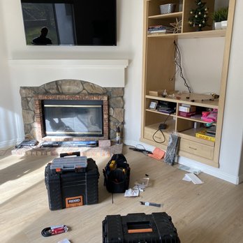 Affordable TV Mounting - After mounting and re-routing all wires. - TV Mounting Near Me Affordable TV Mounting - After mounting and re-routing all wires. - TV Mounting Near Me