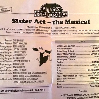 Bigfork Summer Playhouse - Sister Act Program - Performing Arts Near Me - Bigfork, Montana